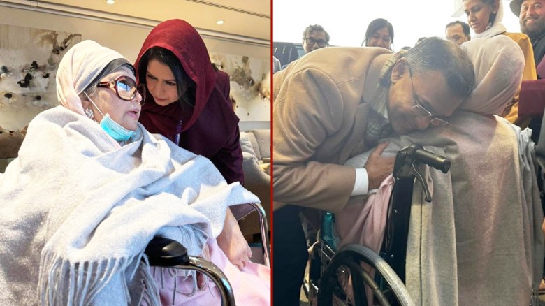 মা-ছেলের আবেগঘন মুহূর্ত লন্ডনে...