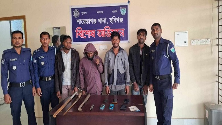 শায়েস্তাগঞ্জে ব্যবসায়ী মহসিন মিয়া নিহতের ঘটনায় ৫ ড...