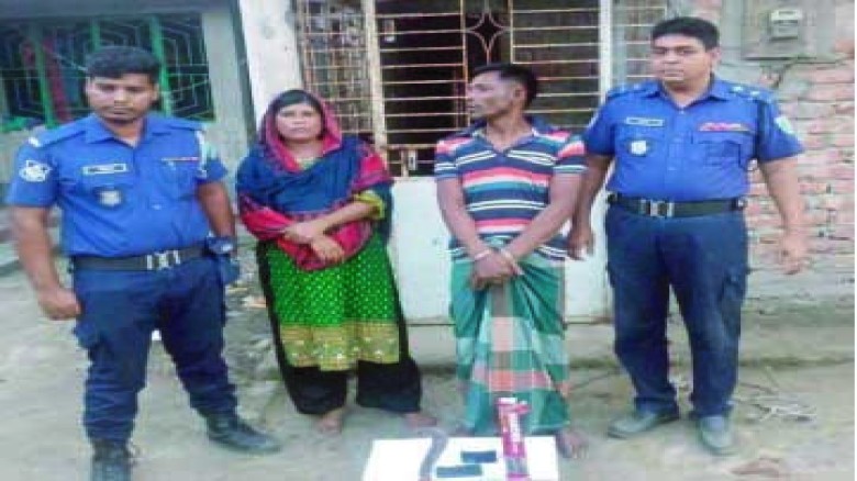 বানিয়াচংয়ে সেনা অভিযানে ইয়াবা ব্যবসায়ী স্বামী স্ত্...