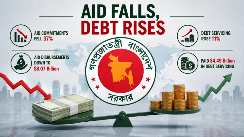 বৈদেশিক সাহায্য প্রতিশ্রুতি কমেছে ৩৭ শতাংশ, রেকর্ড...